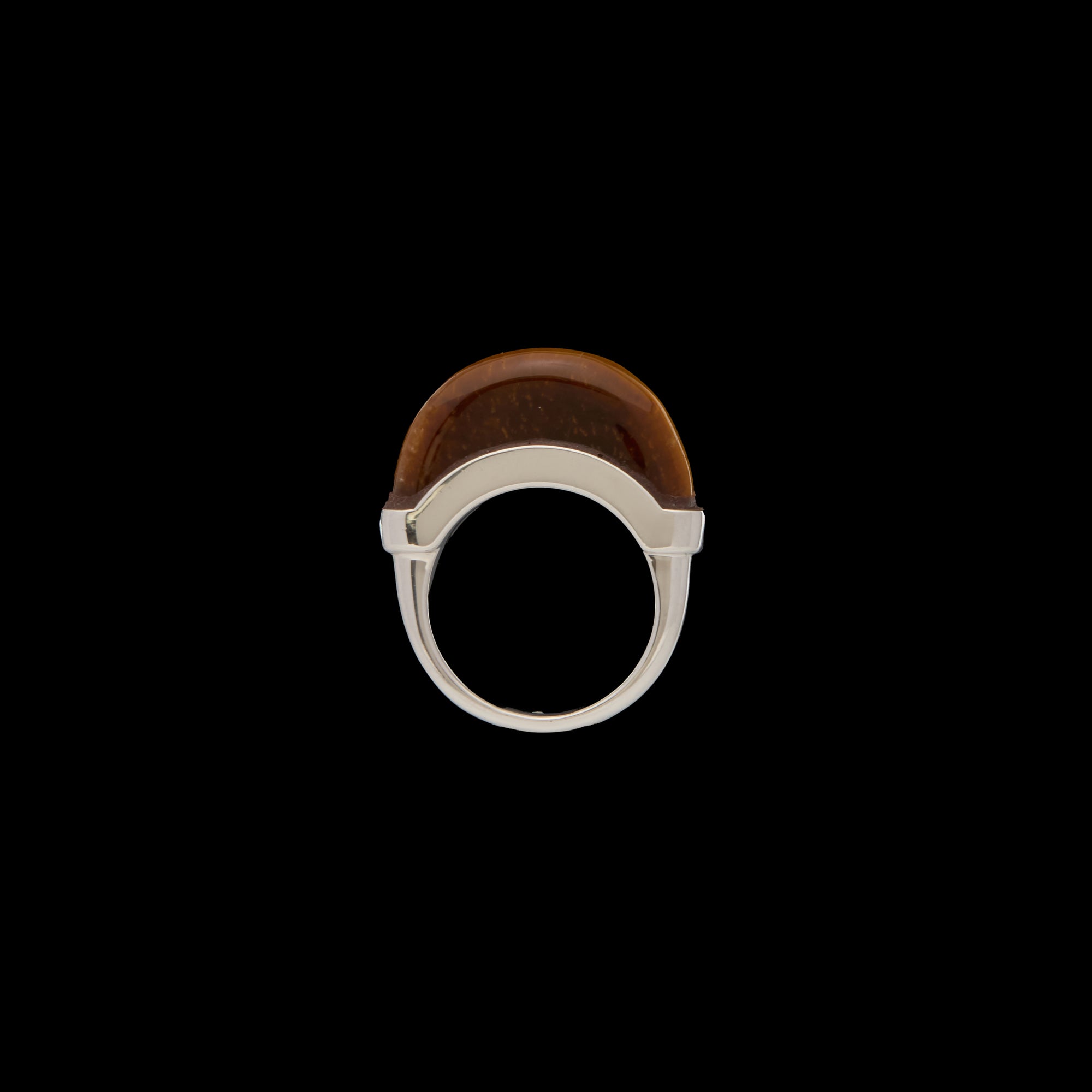 Luna Ring - Silver &amp; Tiger Eye