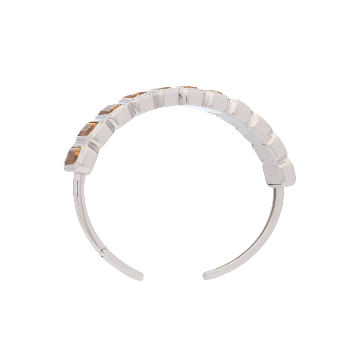 Ray of Light -  Quatrum Cuff  Silver -CITRINE