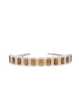 Ray of Light -  Quatrum Cuff  Silver -CITRINE