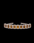 Ray of Light -  Quatrum Cuff  Silver -CITRINE