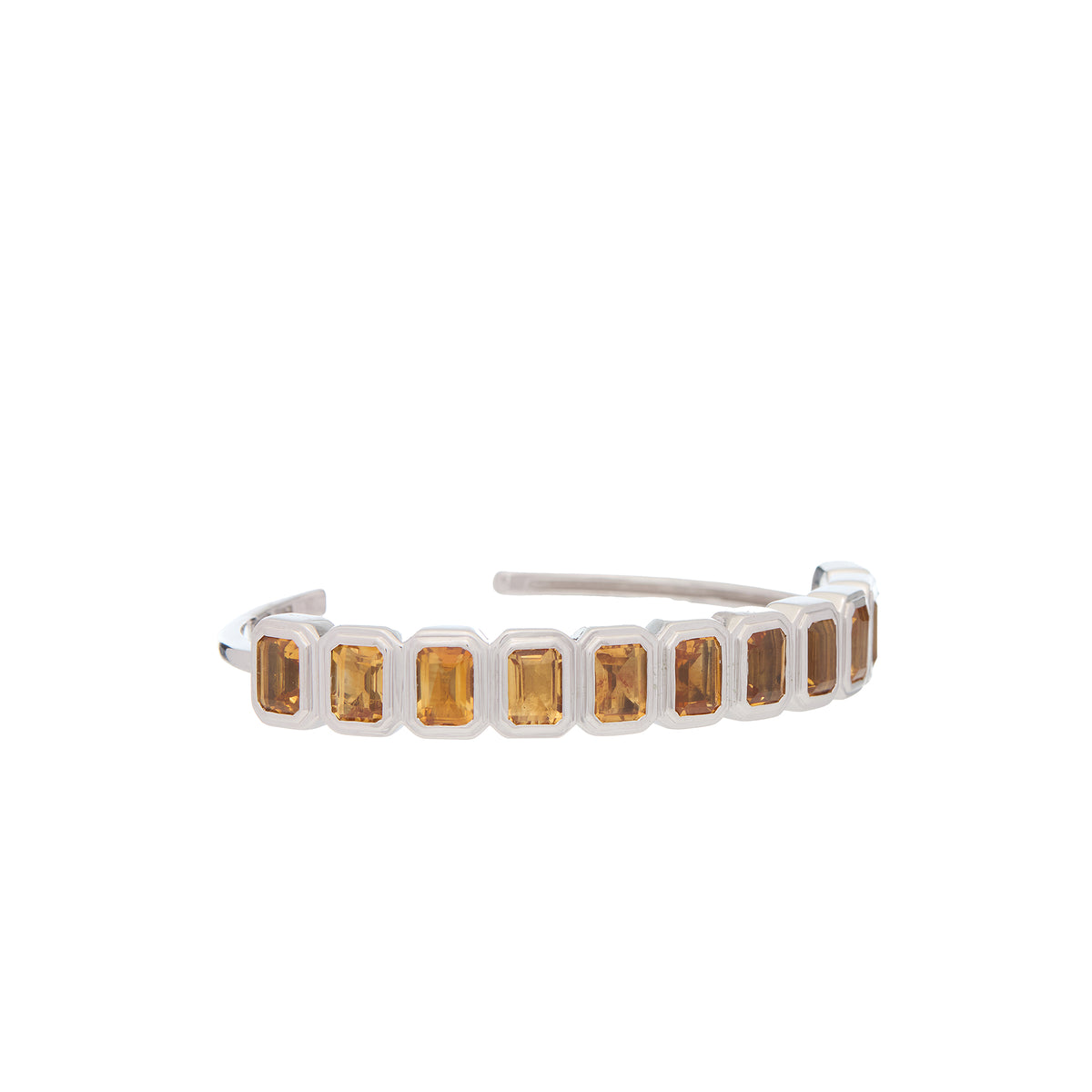 Ray of Light -  Quatrum Cuff  Silver -CITRINE