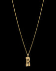 Ray of Light Initial Pendant - Jumbo Gold