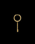Ray of Light Initial Hoops Single Letter Gold