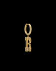 Ray of Light Initial Hoops Single Letter Gold