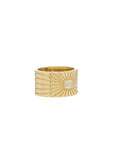 Ray of Light Ring -Gold Cigar Band - Large