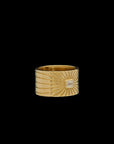 Ray of Light Ring -Gold Cigar Band - Large