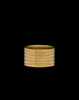 Ray of Light Ring -Gold Cigar Band - Large
