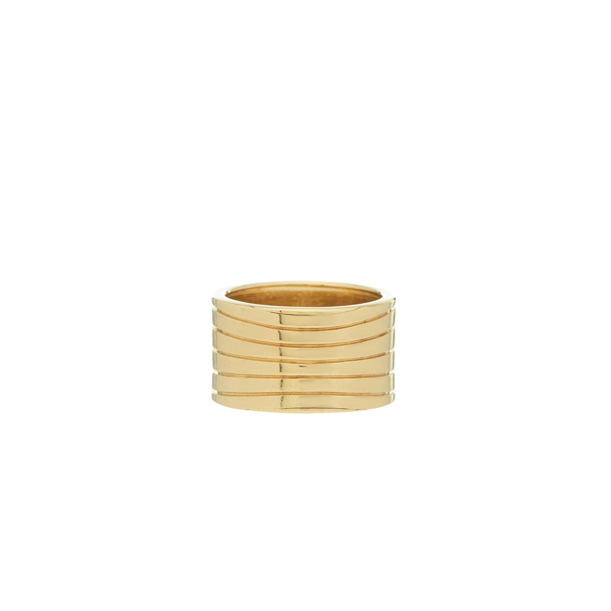 Ray of Light Ring -Gold Cigar Band - Large