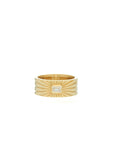 Ray of Light Ring -Gold Cigar Band - Medium