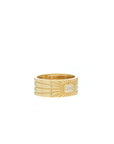 Ray of Light Ring -Gold Cigar Band - Medium