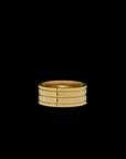 Ray of Light Ring -Gold Cigar Band - Medium