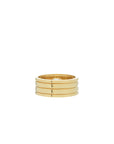 Ray of Light Ring -Gold Cigar Band - Medium