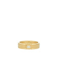 Ray of Light Ring -Gold Cigar Band - Small