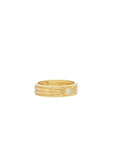 Ray of Light Ring -Gold Cigar Band - Small