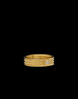 Ray of Light Ring -Gold Cigar Band - Small