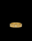 Ray of Light Ring -Gold Cigar Band - Small