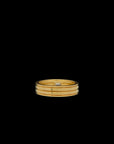 Ray of Light Ring -Gold Cigar Band - Small