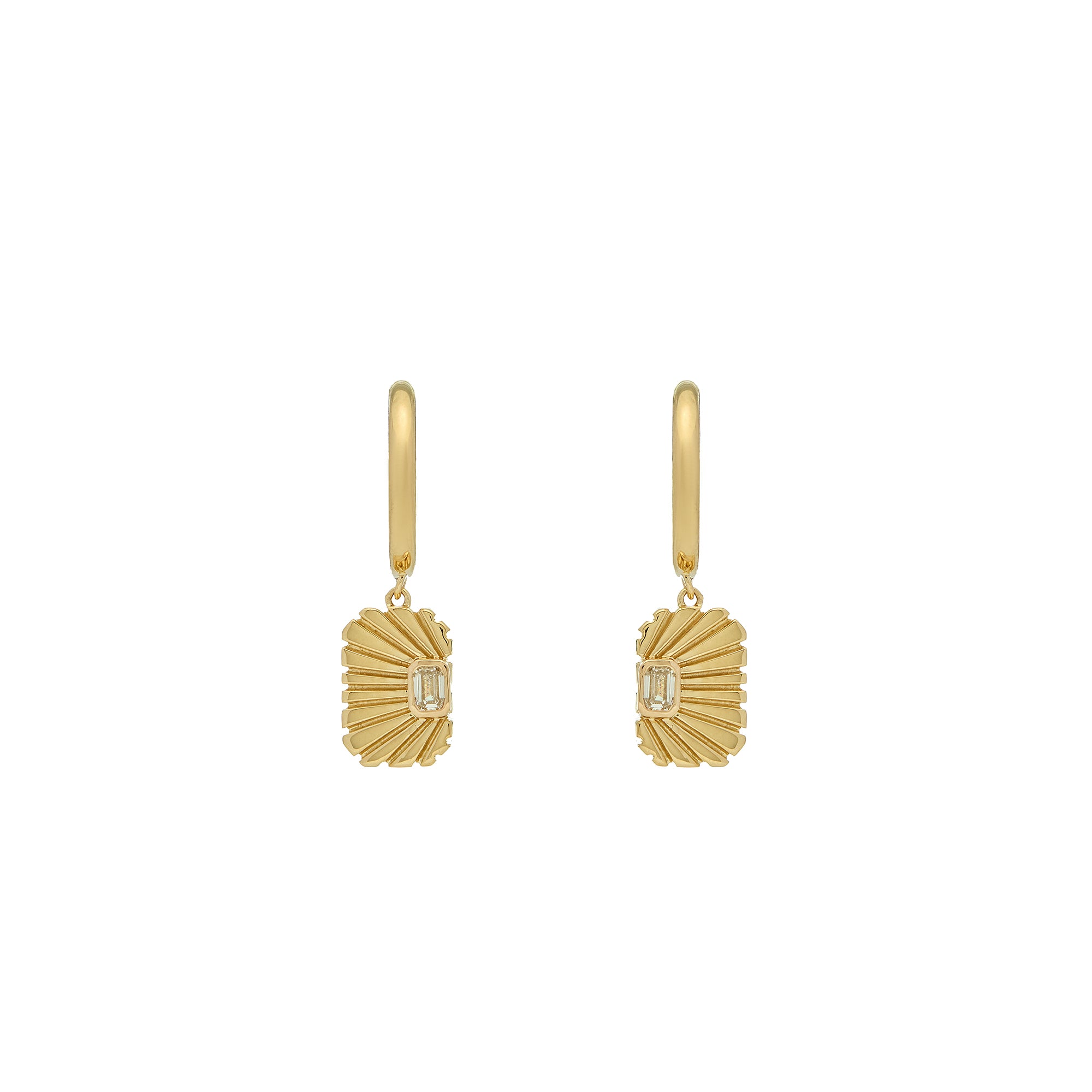 Ray of Light Gold Mini Hoops
