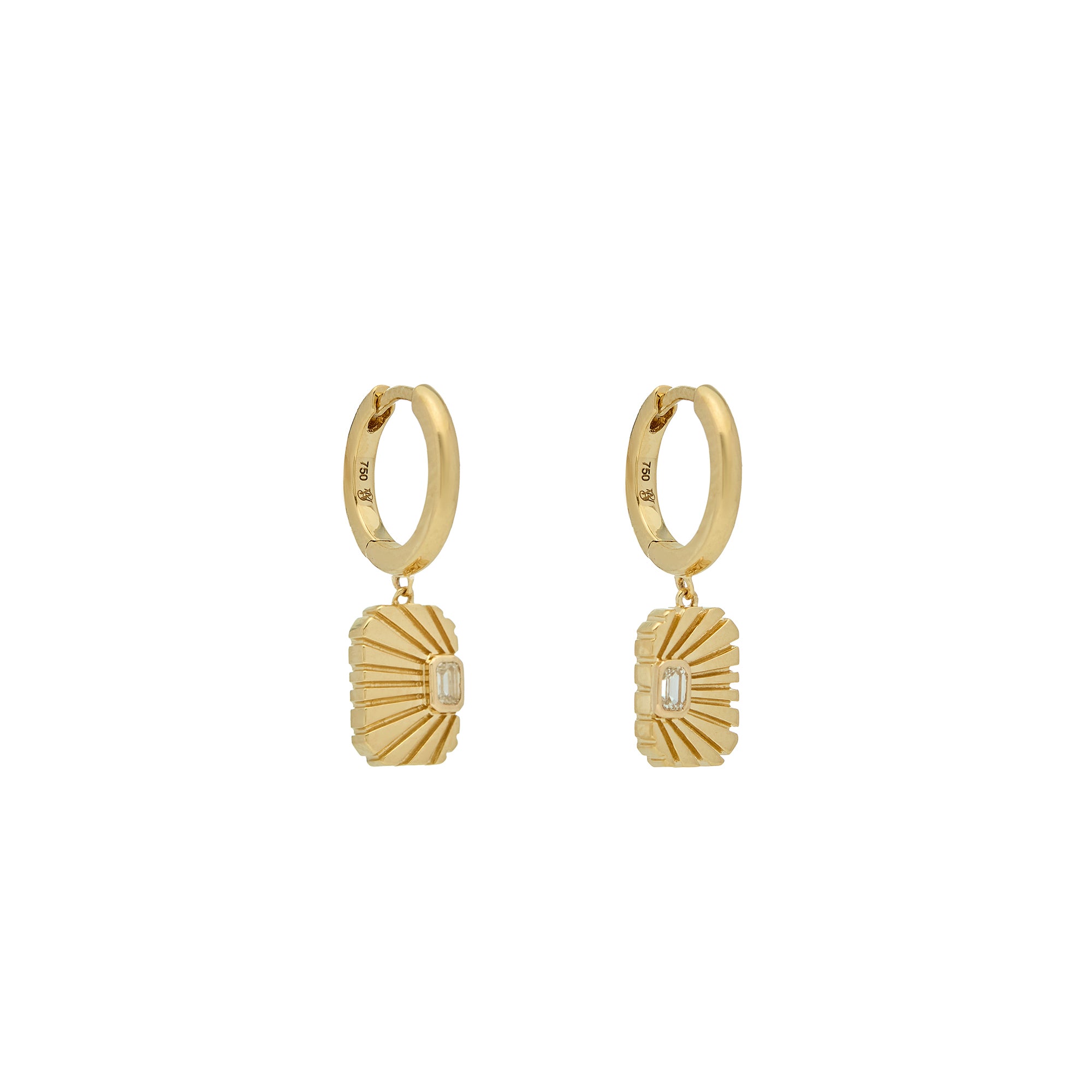 Ray of Light Gold Mini Hoops