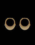Luna Small Hoops - Gold with Diamond Pave Detail