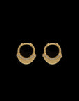 Luna X-Small Hoops - Gold with Diamond Pave Detail