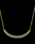 Luna Necklace - Gold & White Diamond Pave