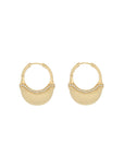 Luna Large  Hoops - Gold with Diamond Pave Detail