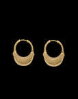 Luna Large  Hoops - Gold with Diamond Pave Detail