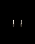Luna X-Small Hoops - Silver with Black Diamond Pave
