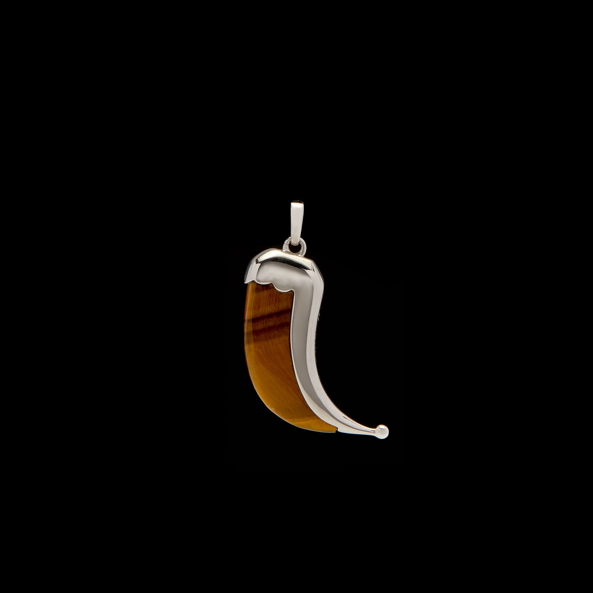 Wyld Dorian Horn - Silver &amp; Tiger Eye