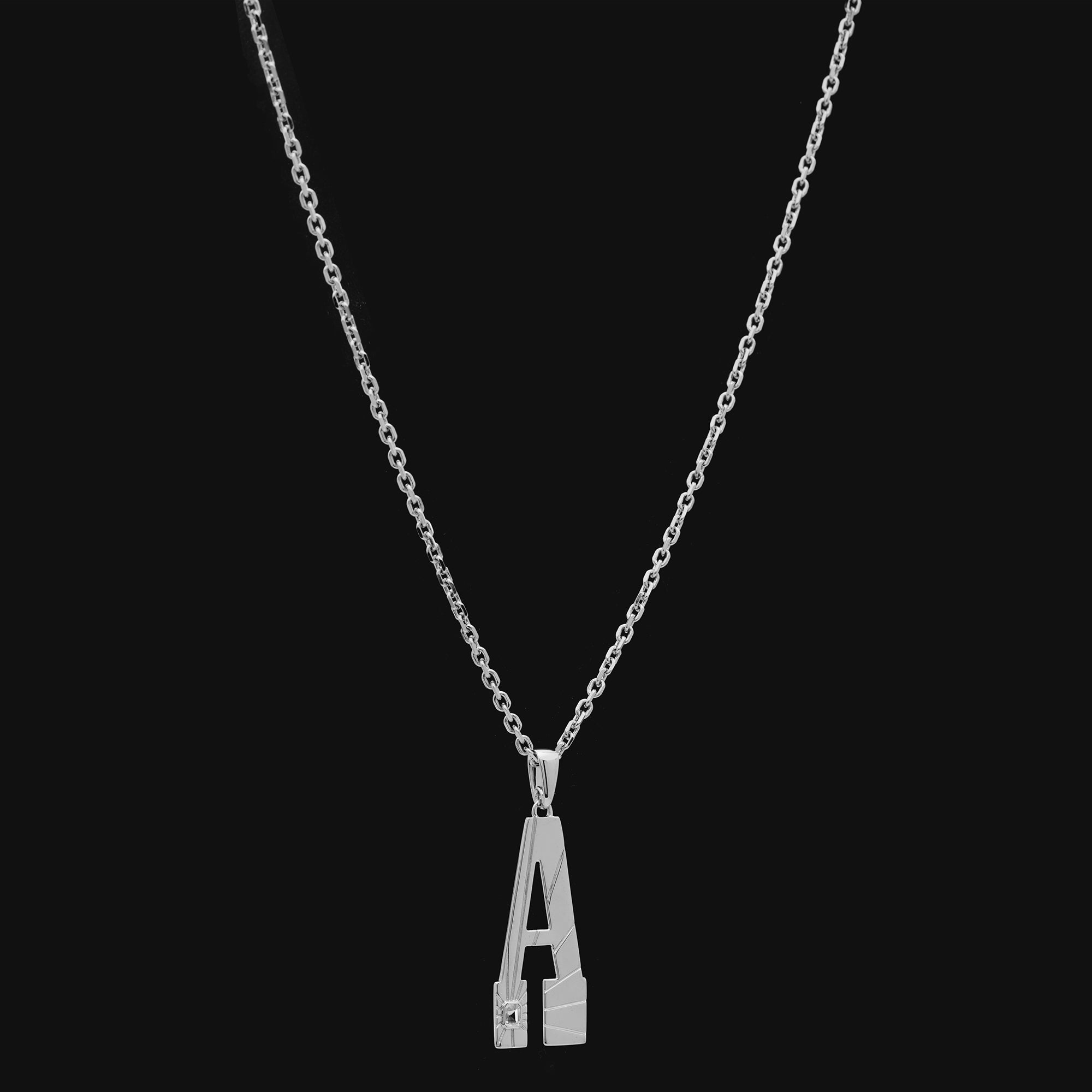 Ray of Light Initial Pendant - Jumbo Silver