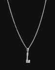 Ray of Light Initial Pendant - Medium Silver
