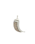 Wyld Dorian Horn - Silver & Brown Pave Diamond