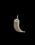 Wyld Dorian Horn - Silver & Brown Pave Diamond
