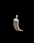 Wyld Dorian Horn - Silver & Brown Pave Diamond