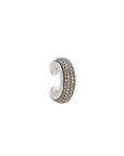 Luna Earcuff - Silver with Brown Diamond Pave