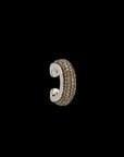 Luna Earcuff - Silver with Brown Diamond Pave