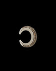 Luna Earcuff - Silver with Brown Diamond Pave