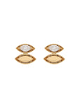 Pietre Double Studs - Gem / Gold