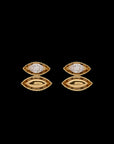Pietre Double Studs - Gem / Gold