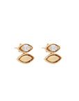 Pietre Double Studs - Gem / Gold