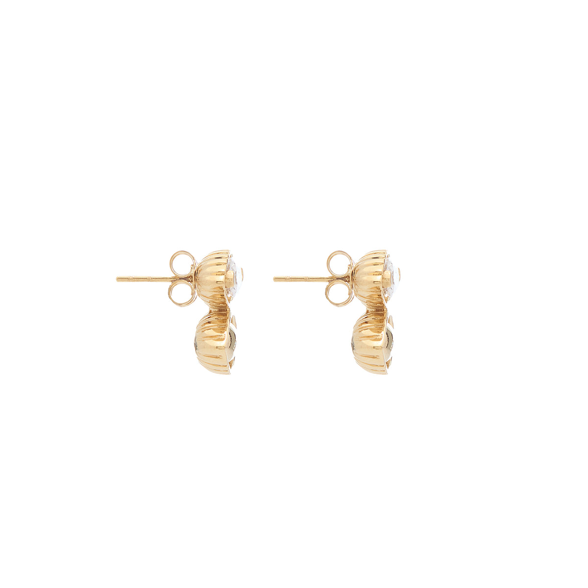 Pietre Double Studs - Gem / Gold