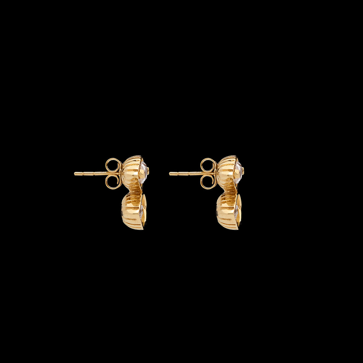 Pietre Double Studs - Pave / Gem