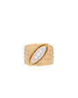 Pietre Wide Band Ring - White Diamond Pave