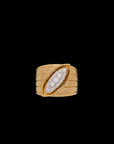 Pietre Wide Band Ring - White Diamond Pave