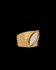 Pietre Wide Band Ring - White Diamond Pave