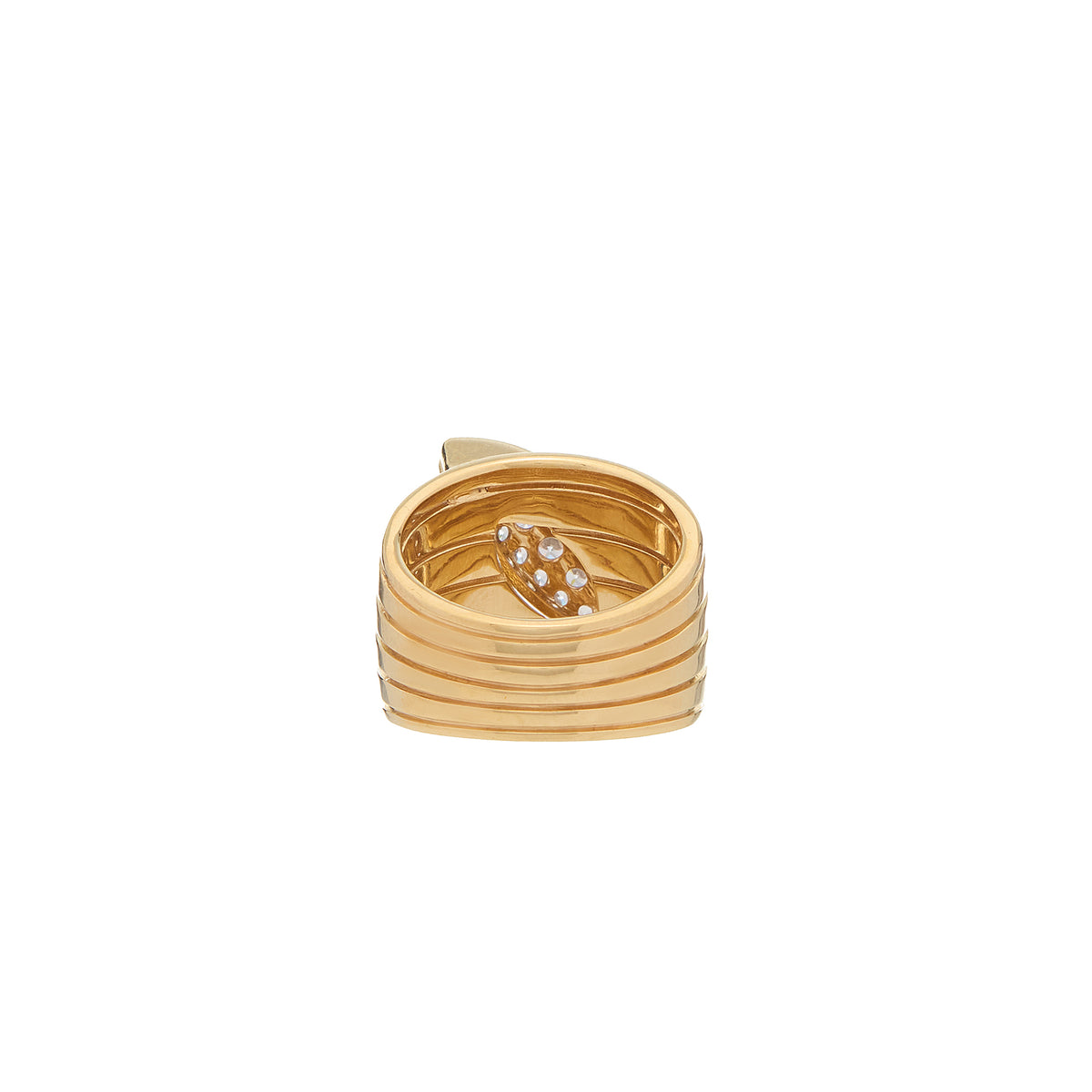 Pietre Wide Band Ring - White Diamond Pave
