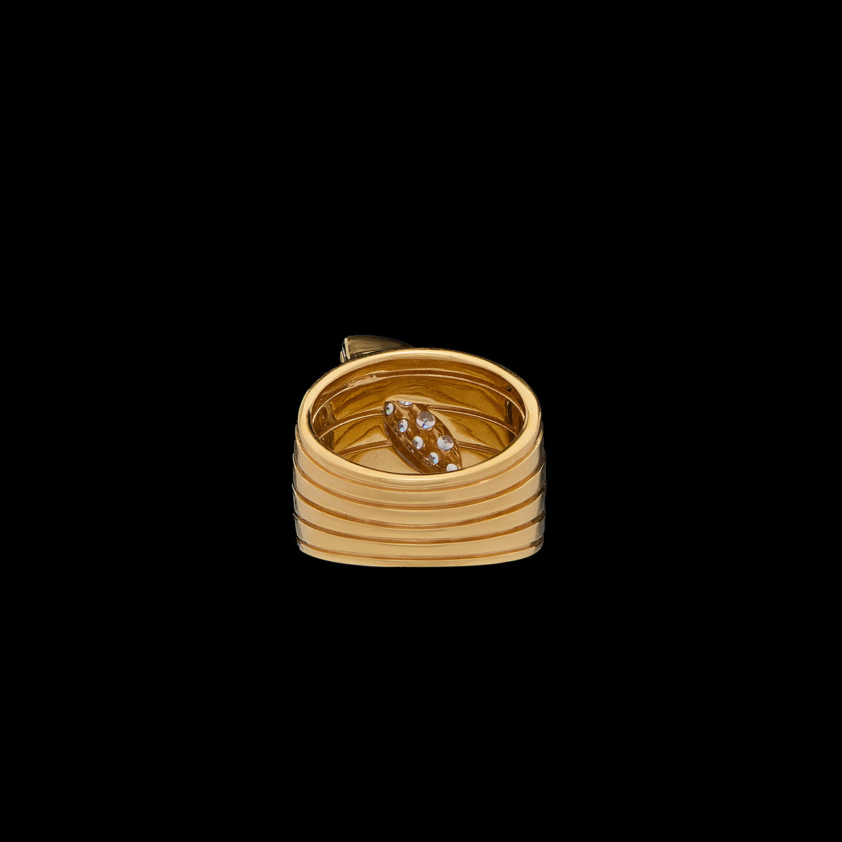 Pietre Wide Band Ring - White Diamond Pave