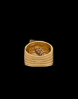 Pietre Wide Band Ring - White Diamond Pave