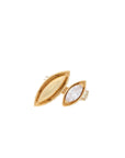 Pietre Double Ring - Large - Gold/White Topaz